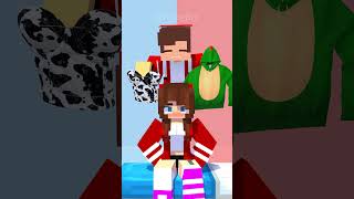JJ Sister Left or Right? 😳🐢 - MAIZEN Minecraft Animation #shorts #minecraftanimation #maizen
