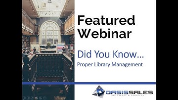 Did You Know... Proper Library Management