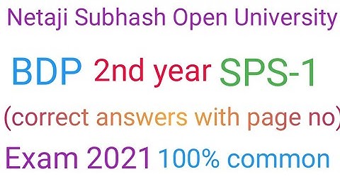 BDP,2nd year,SPS-1, political science, final exam 2021 question and answers, Nsou