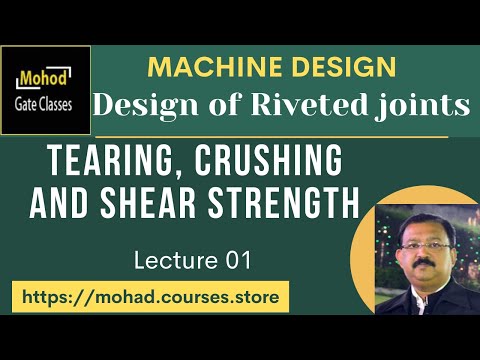 01 Rivet Design Tearing Crushing Ans Shear Strength Youtube