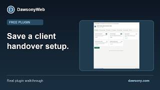 How to save and reuse a WordPress client handover preset