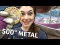 We Cast Molten Metal in Silicone!!
