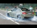 Sportscars Accelerating - BURNOUTS, Akrapovic Huracan, 730HP M3 G80, Project 8, SF90, 992 GT3, M2