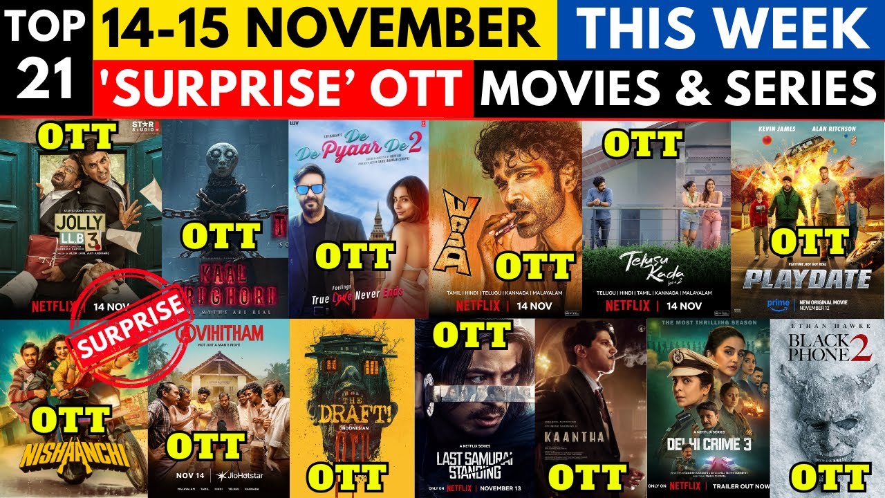 Surprise OTT Release Movies on OTT This Week I New OTT Movies on Netflix I Amazon Prime I JioHotstar