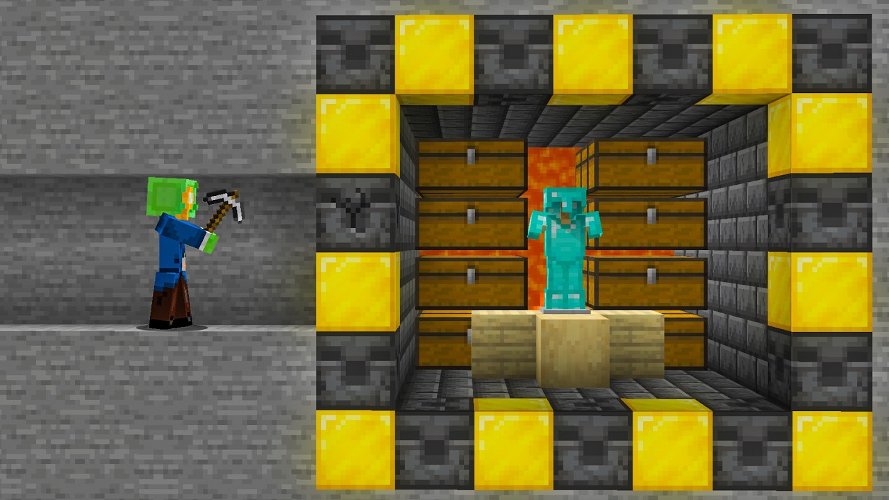 Przeszedłem 10,000 kratek w LINII PROSTEJ, żeby znaleźć BAZĘ w Minecraft... - DZIEŃ 2