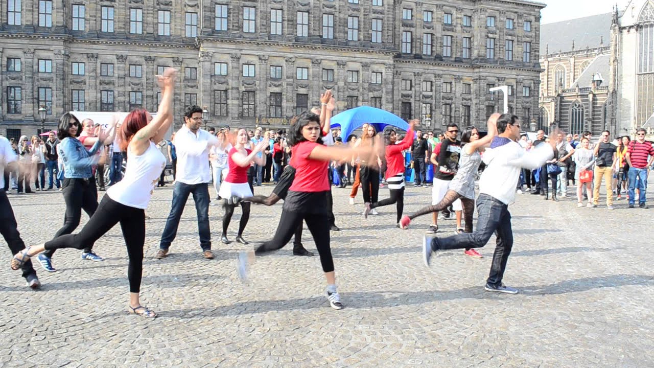 Amsterdam Dam Square Bollywood Flash Mob 20 September 2014