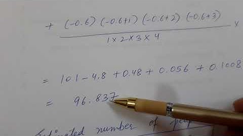 Numerical Methods |  Newton Backward Difference Method | Example