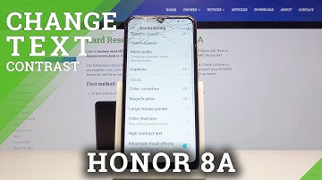 How to Activate Hight Contrast Text in HONOR 8A – Change Contrast