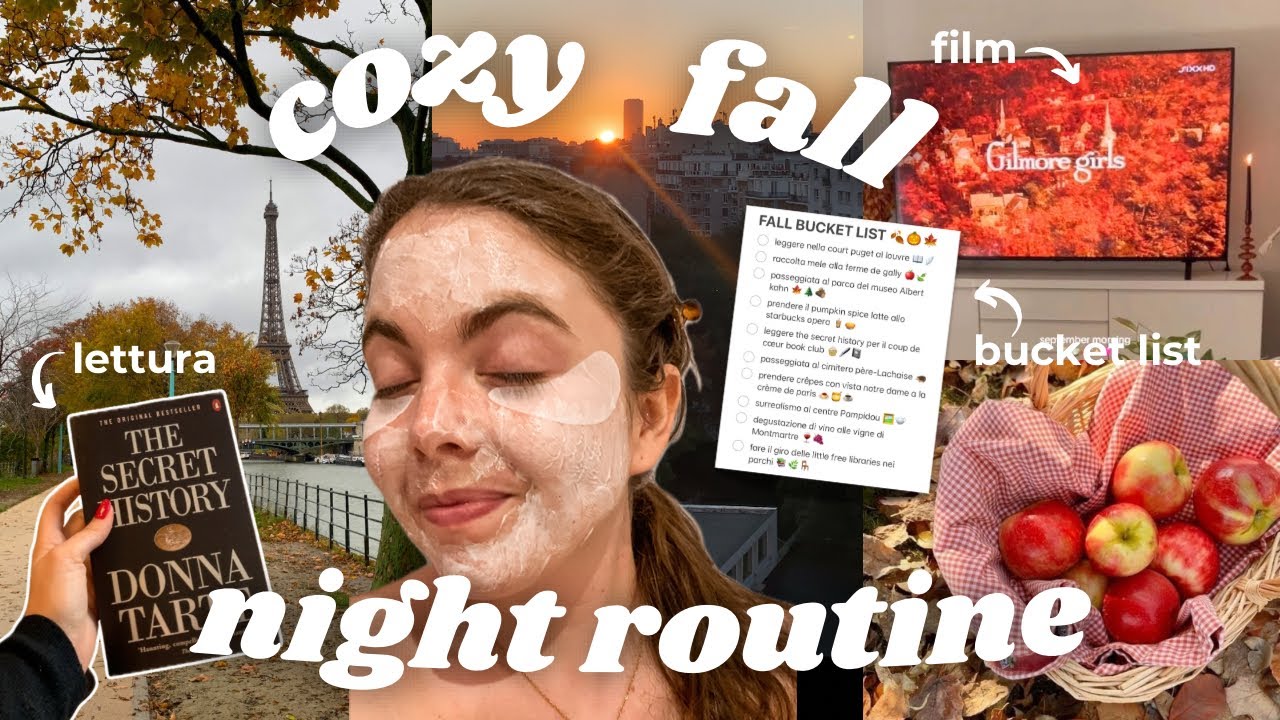  COZY NIGHT ROUTINE: bucket list autunno, skincare, letture 🧦🕯️ - YouTube