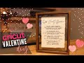 DIY Valentines Gift 💕 Quick &amp; Easy Custom Framed Vows w/ Cricut #valentinesdiy