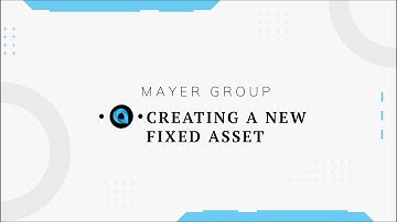 Creating a New Fixed Asset within Acumatica