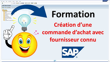 Création d’une commande achat avec fournisseur connu (Transaction ME21N)