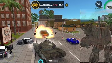 Tank Transformer Robot, Rope Hero Gameplay 2022. #12