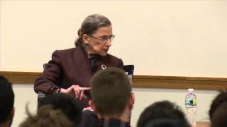 A conversation with Ruth Bader Ginsburg at HLS