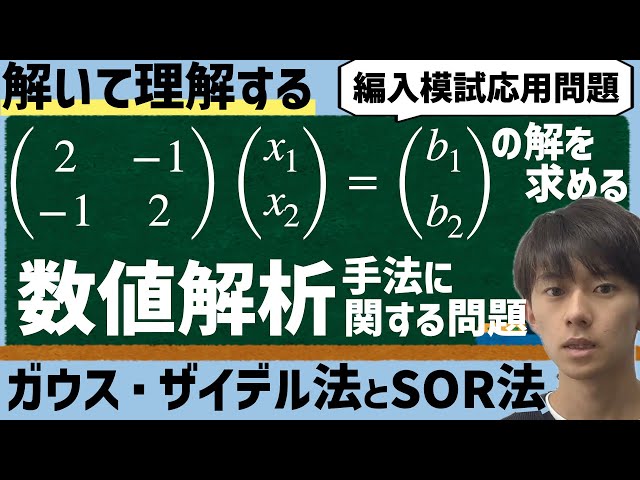 解いて理解する】連立方程式の数値解法 〜編入模試応用問題解説2