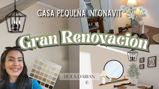 Gran Renovación en Casa Pequeña| Compras + Diseño de Interiores | Hola Darian #casainfonavit