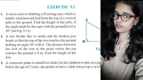 Class-10th Ex-9.1(Some Application Of trigonometry solutions) ques 1 to 5