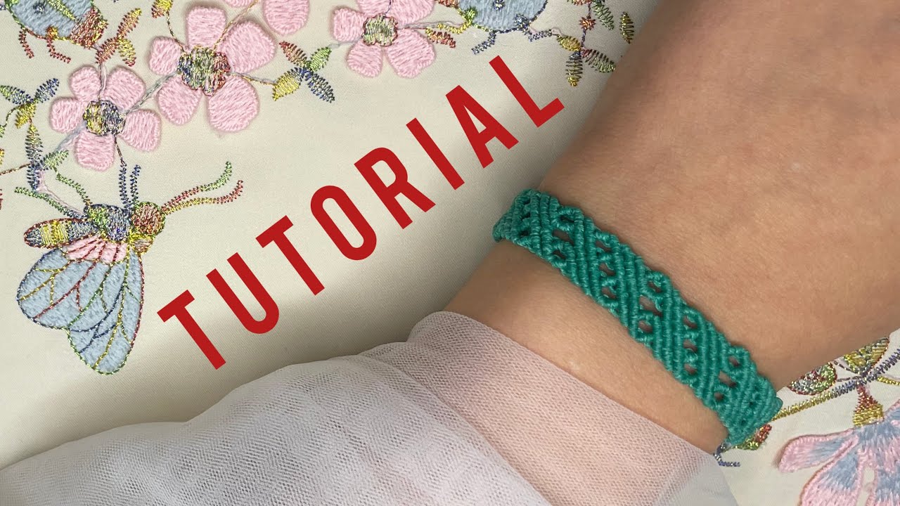 diy a macrame bracelet with beads/Bracelet en macramé avec des perles/Pulsera de macramé con cuentas