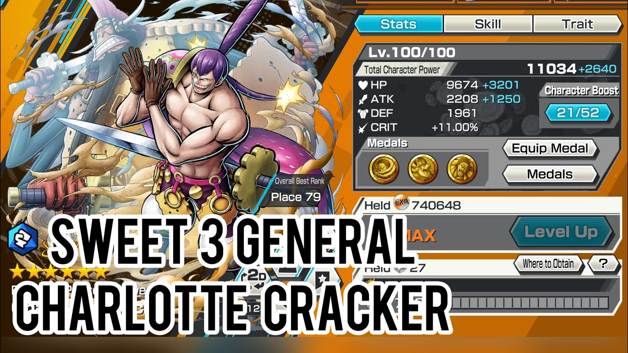 CHARLOTTE CRACKER GAMEPLAY ONE PIECE BOUNTY RUSH OPBR opbr 