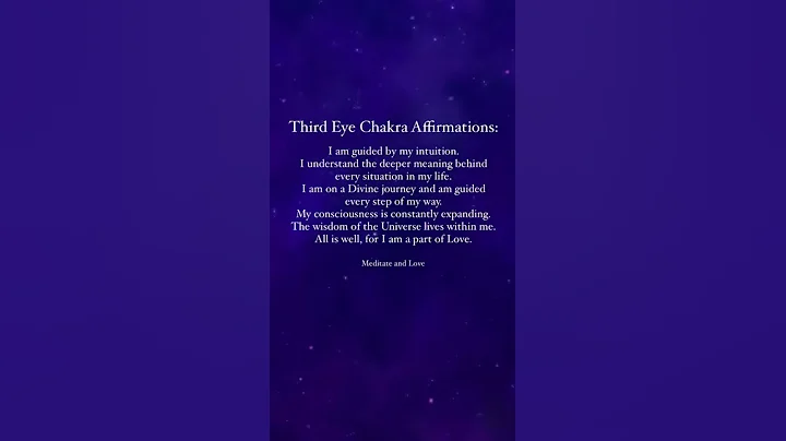 Third Eye Chakra Affirmations