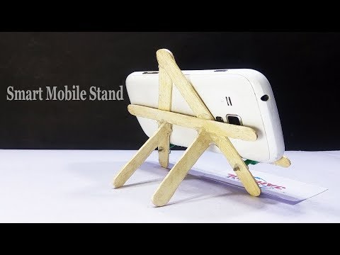 Mobile Stand for Bed Using Popsicle Stick.