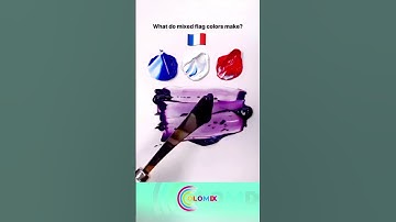 What do mixed flag colors make? #paintmixing #colormixing #satisfyingart #asmart #colortheory