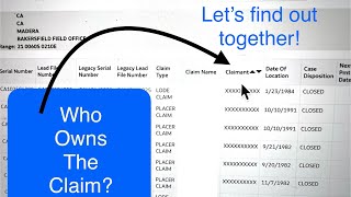 How to find out who owns the mining claim.Step by step guide. Buying or prospecting a claim must see
