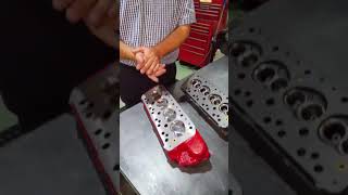 The difference between a standard and modified cylinder head