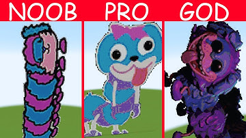 NOOB VS PRO VS HACKER PJ Pug-A-Pillar ⭐️ Minecraft Pixel art