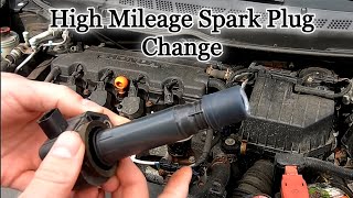 High Mileage 2008 Honda Civic Spark Plug Change | Tips to Avoid Breaking Them