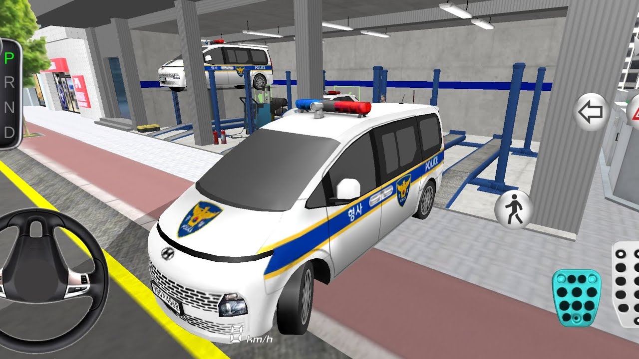 New Police Stuck on Auto Rapair Shop And New Update Aventra Yellow Make 3d Driving Class 2 