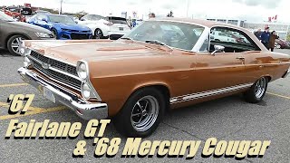 10 15 23 COOL &#39;67 FORD FAIRLANE GT &amp; &#39;68 MERCURY COUGAR SEEN AT CARLTON PLACE ONTARIO SHOW