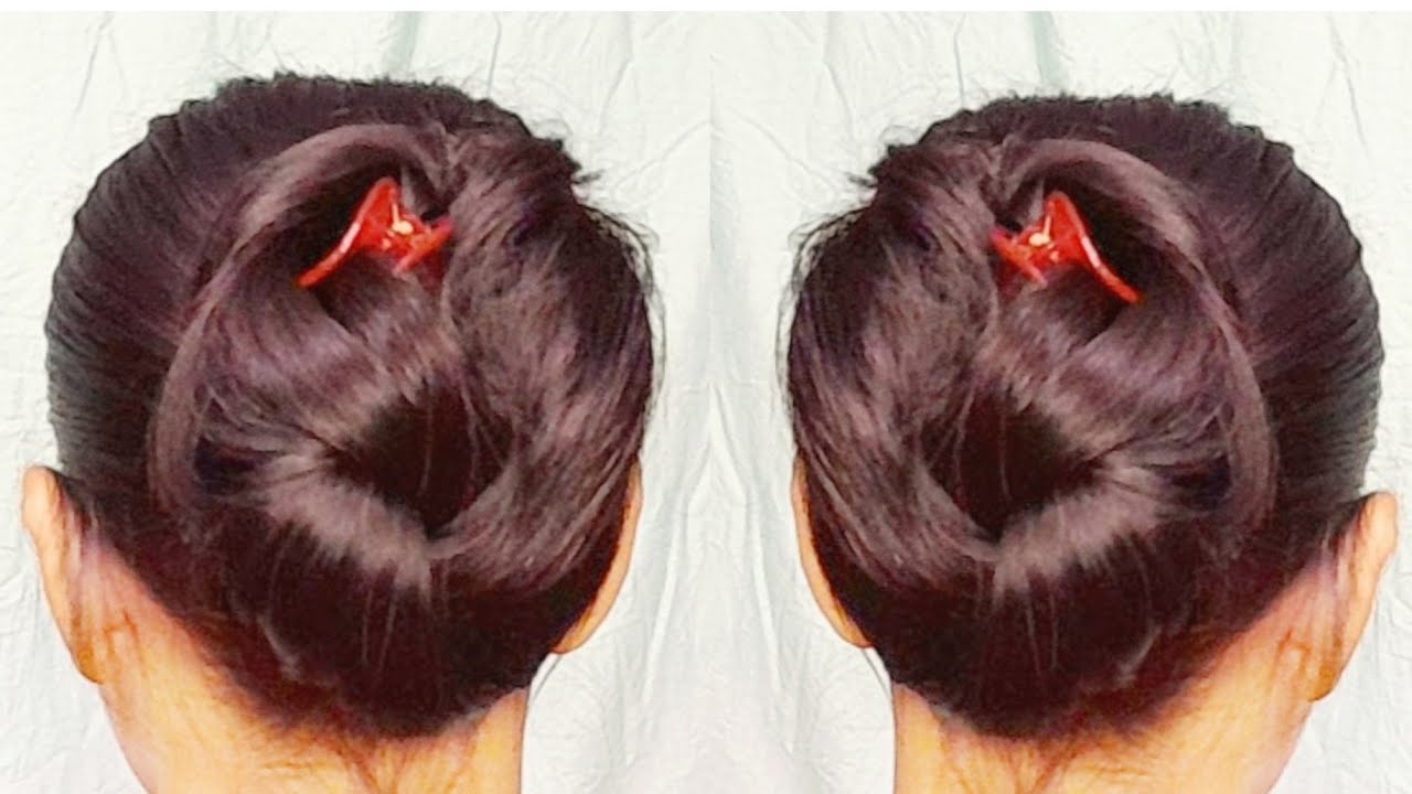 New Easy Small Clutcher Bun Hairstyle Clutcher Juda Hairstyle For