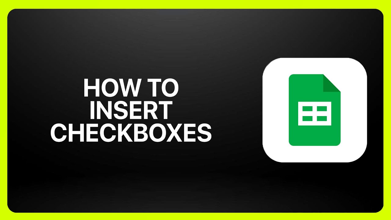How To Insert Checkboxes In Google Sheets ! Tutorial - YouTube