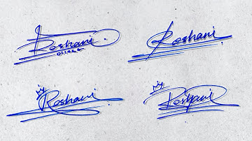 ✅ Roshani name signature style | Letter R signature style | R signature | R signature tutorial