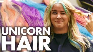 Lily's Pastel Unicorn Hair for COACHELLA! (Beauty Trippin)
