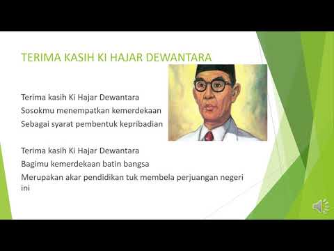 Sebuah Puisi Untuk Ki Hajar Dewantara Youtube