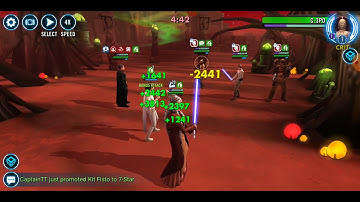 [3v3] Padme/Shaak/Gideon vs. CLS/Chewpio/C-3PO (L9 Chewpio): 55 banners