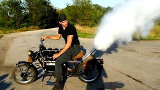 The first long -range on the steam motorcycle/ Steam motorcycle. Episode 14