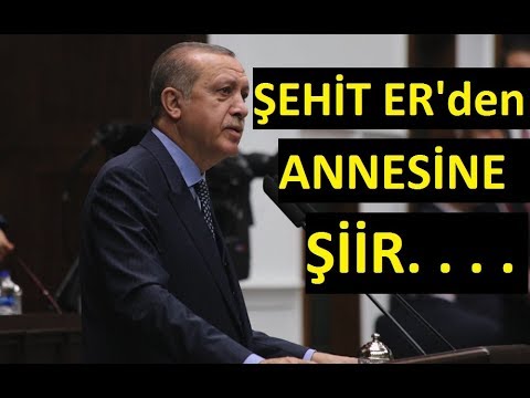 Erdoğan şiir, ŞEHİT  ER 'den ANNESİNE ŞİİR   DUYGU DOLU ANLAR -  KIZIL ELMA