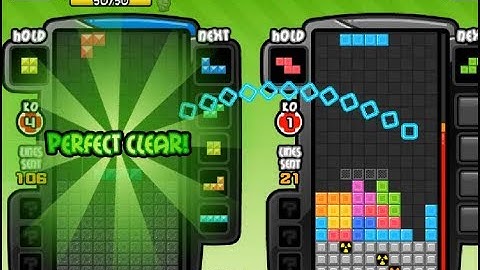 Tetris Battle 2P live - 3 midgame Perfect Clears