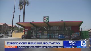 Victim speaking out being stabbed in Colton convenience store