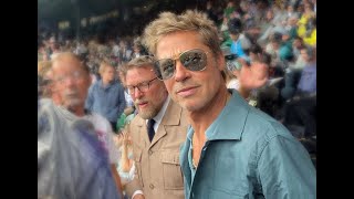 Brad Pitt and Guy Ritchie at Wimbledon Finals Trophy Ceremony