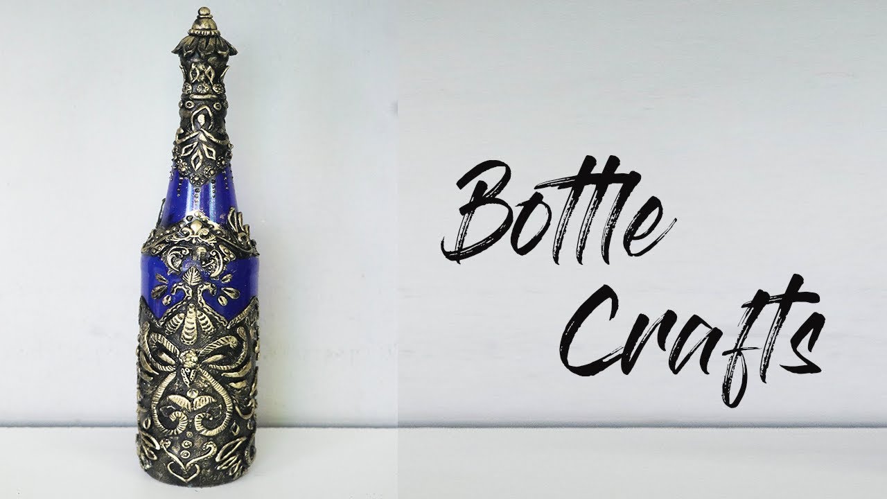 Antique bottle decor idea | BOTTLE DECOR IDEA |beer bottle crafts - YouTube