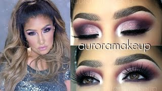 Maquillaje de FIESTA rosa malva / Half Cut Crease party makeup tutorial | auroramakeup