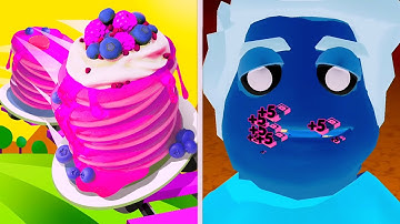 Pancake Run 🥞  vs Reverse gameplay ball Colour Run walkthrough , iOS Android New Update part : 1874 