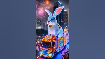 truk hias kelinci raksasa takbir keliling 2025 #shorts #takbiran #takbirkeliling #idulfitri #rabbit