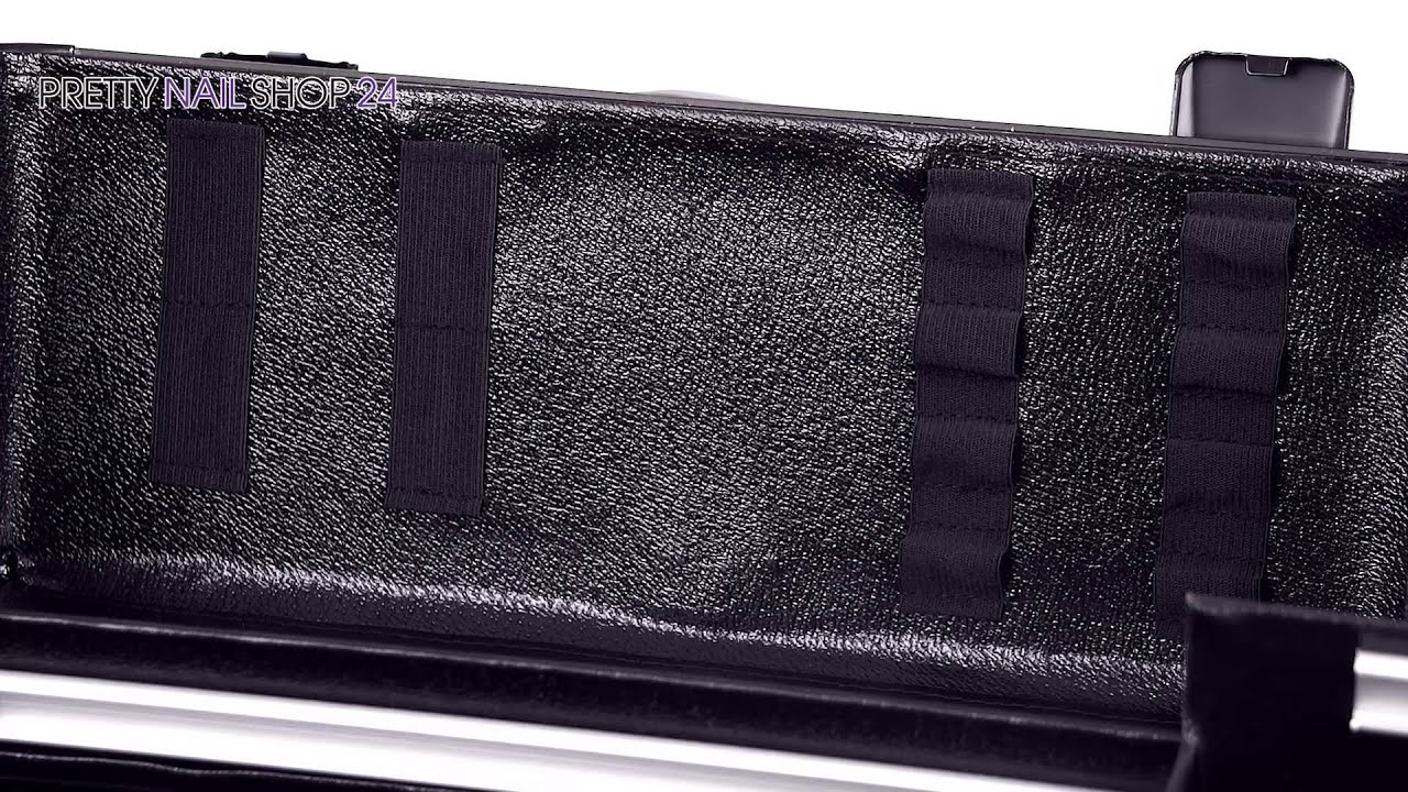 Jolifin Mobiler Kosmetik Koffer schwarz Glitter