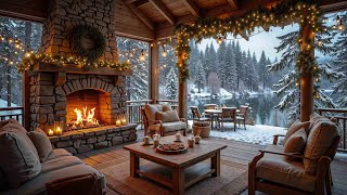 Soothing Blizzard Winter Piano Music Crackling Fireplace And Snowfall To Relax, Study, Work