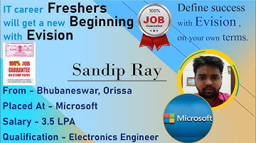 Congrats ,Sandip | Electronics Engineer |Salary 3.5 LPA |Joined as Associate Engineer in "MICROSOFT"
